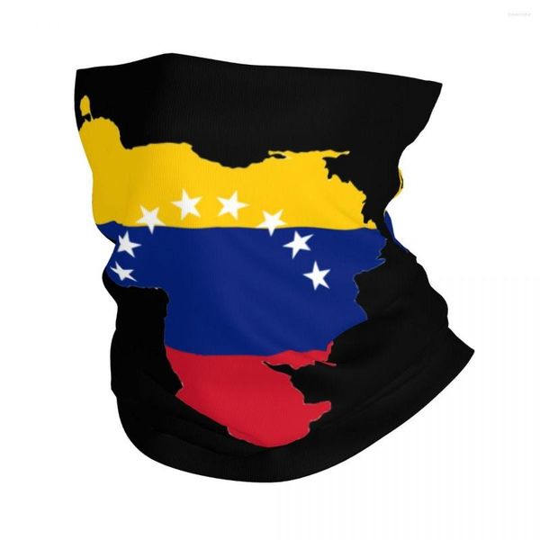 Шарфы флага Венесуэла Карта флага бандана шея-гетра напечатано венесуэльский магический шарф многофункциональный езда на голове езда на велосипеде для мужчин Женщины взрослые зима