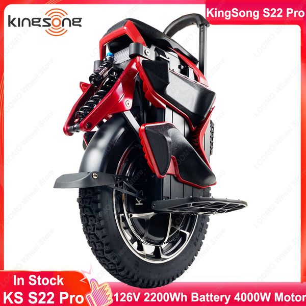 2023 Mais novo KingSong S22 Pro Eagle 126 V 2220 Wh 4000 W Motor 70 km/h Velocidade máxima 20 polegadas Pneu off-road KS S22 Pro Monociclo elétrico