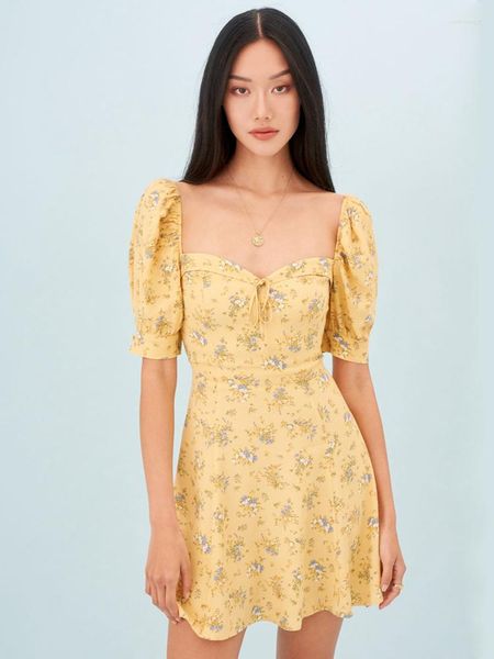 Повседневные платья трансформация Qianjinfeng изящное платье красоты 2023 Весна Французское Цветочное Слим подходит для детей