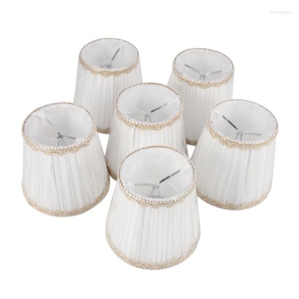 Lampadari Paralumi per lampadari SOLO per lampadine a candela Clip-On Fitter Set di 6 lampade bianche