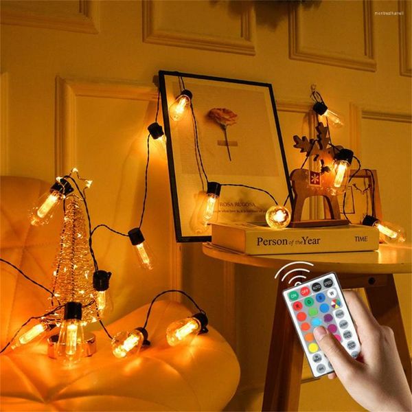 Cordas 10 led 20 led rgb lâmpadas de corda ip65 à prova dwaterproof água fada do vintage para interior ao ar livre jardim festa de natal decoração de casamento