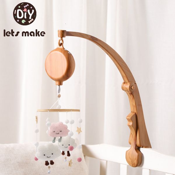 Sonagli Mobiles Let's Make Baby Imitazione Letto in Legno Campana Staffa Mobile Appeso Sonagli Appendiabiti Giocattolo Culla Letto Mobile Campana Giocattolo Staffa in Plastica 230612