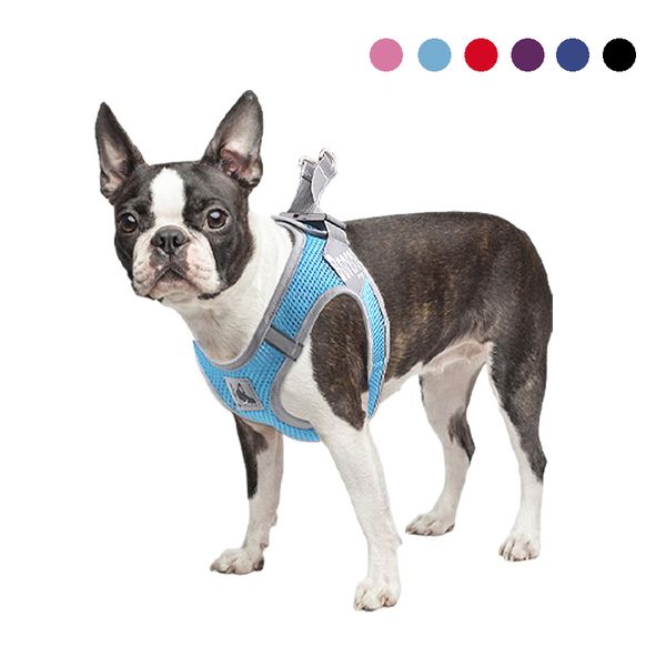 Nylon-Mesh-Hundegeschirr, Weste, reflektierend, für kleine Hunde und Katzen, verstellbares Haustier-Welpenprodukt, Zubehör für französische Bulldogge, Chihuahua, Mops