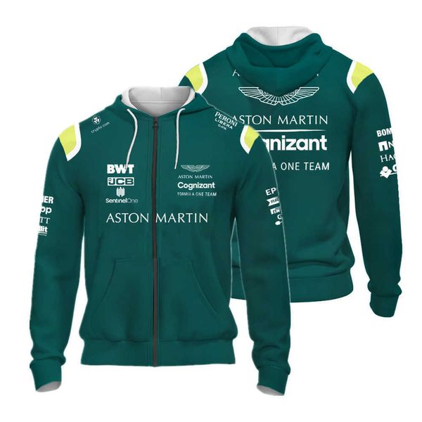 Moletons masculinos Moletons 2023 F1 Team Camisetas Aston Martin Espanhol Racing Driver Dedicado Fernando Alonso 14 e Stroll 18 Oversized