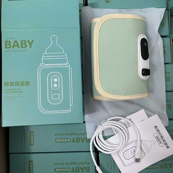Garrafas de bebê# Garrafa a vácuo portátil quente USB Conjunto de aquecimento para viagem de leite para crianças mamadeira para cuidados com o bebê G220612
