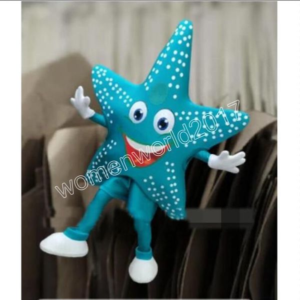 Costume da mascotte di pesce stella di alta qualità Simulazione Personaggio dei cartoni animati Vestito da carnevale Adulti Festa di compleanno Vestito operato per uomo Donna