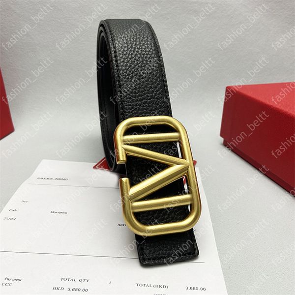 Cintura da uomo di design Marca classica Lettera Fibbia liscia Cinture di lusso Cintura da donna in pelle moda 3,8 cm Larghezza Ceinture Cintura da uomo d'affari Cintura