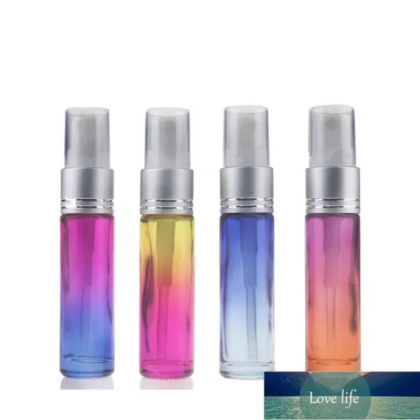 Gradiente de color clásico 10ml Bomba de niebla fina Pulverizador Botellas de vidrio Diseñado para aceites esenciales Perfumes Productos de limpieza Botellas de aromaterapia