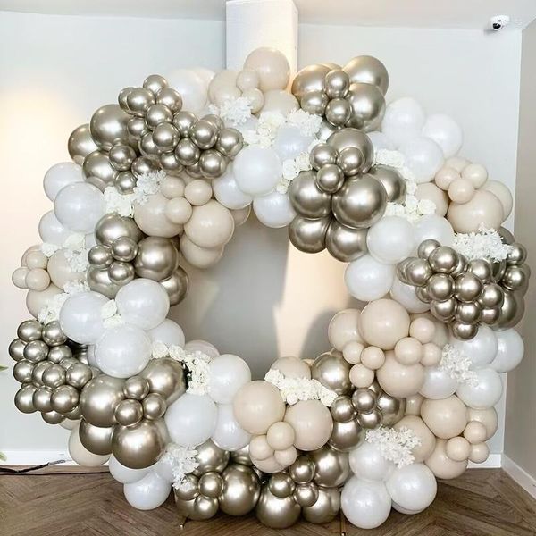 Decoração de festa Champage Ouro Branco Balão Arco Guirlanda Aniversário Casamento Chá de Bebê Rosa Noiva Para Ser Balões