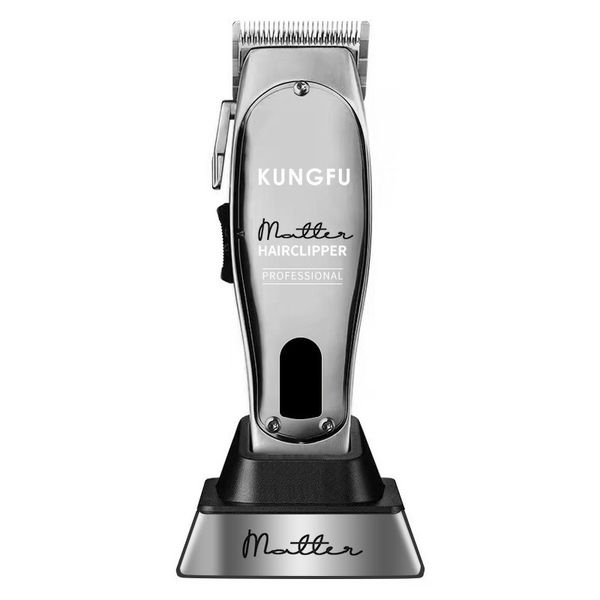 Aparador de cabelo Barber Master Haute Custom Full Metal Mirror Body Professional Electric Clipper Gradient Carving Salon Tool 230612