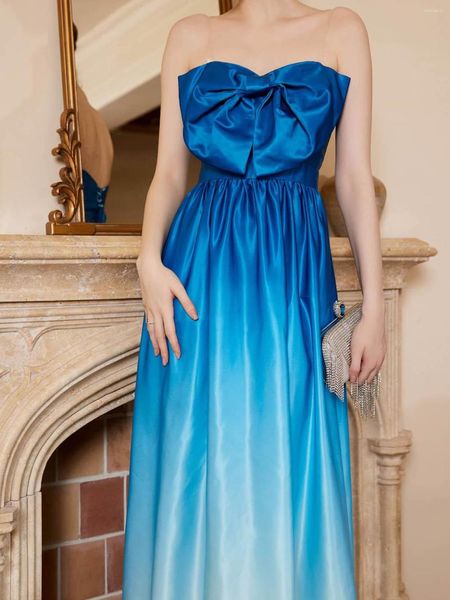 Casual Kleider Kristall Sommer Sexy Elegante Farbverlauf Farbe BH Slim Fit Abendkleid Bogen Vestidos Weibliche Kleidung Maxi Outfits
