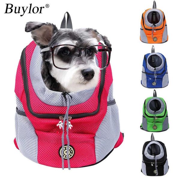 Sırt çantası açık evcil köpek taşıyıcı torba taşınabilir seyahat sırt çantası nefes alabilen örgü çanta dışarı çift omuz taşıyıcı çanta küçük kediler köpekler j230517