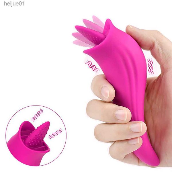 Vibratore della lingua del gel di silice Vibratore femminile del clitoride del capezzolo Stimolatore di vibrazione Giocattoli del sesso orale per le donne adulte Masturbatore Prodotti erotici L230518