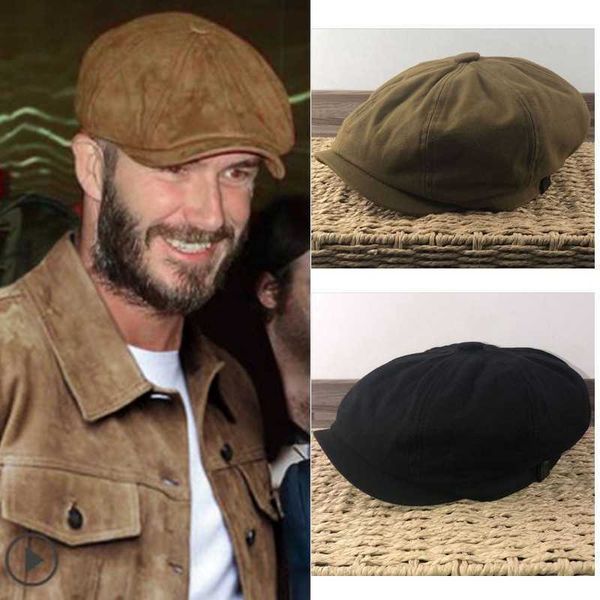 Berets Plus Ivy Big Head Herren News Baskenmütze aus Baumwolle und Leinen für Jungen, flacher Hut für Damen, 54–56 cm, 57–58 cm, 59–60 cm, 61–63 cm, G230612