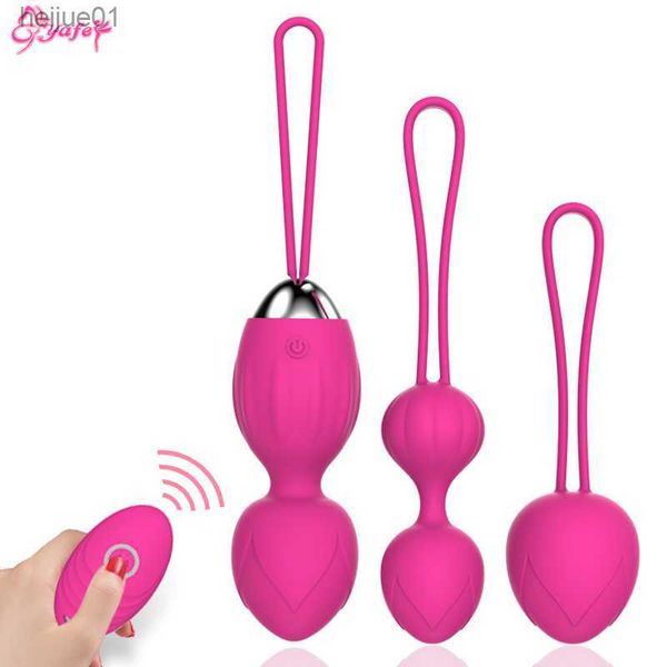 Bola vaginal Exercício de aperto Bola de Kegel 10 velocidades Ovo vibratório Silicone Benwa Sall Vibrador de ponto G Brinquedos sexuais femininos eróticos L230518