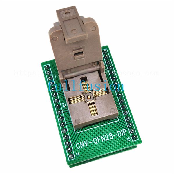 QFN28 IC -Test und Verbrennung in Socket DFN28 0,4 mm Pitchpaket 4x4mm