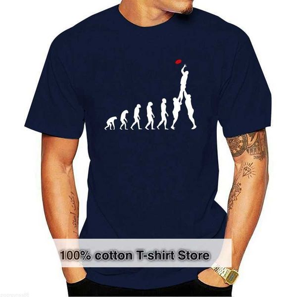 Felpe con cappuccio da uomo Felpe Rugby Evolution of Man Evolution Rugby Line-Out 2019 Nuovi uomini di arrivo Moda T-shirt divertenti T-shirt con stampa corta da uomo