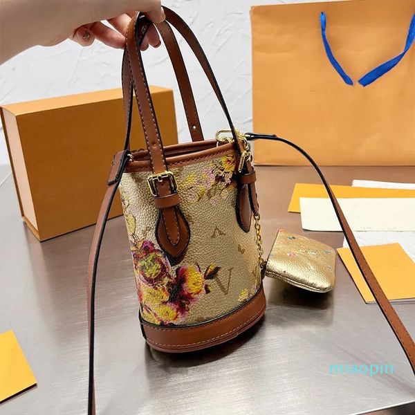 2023-Umhängetaschen Designer-Taschen Luxurys Umhängetaschen-Handtasche Damenbrieftasche Bucket-Design Atmosphärischer, vielseitiger Handtaschenstil Passendes Ledermaterial