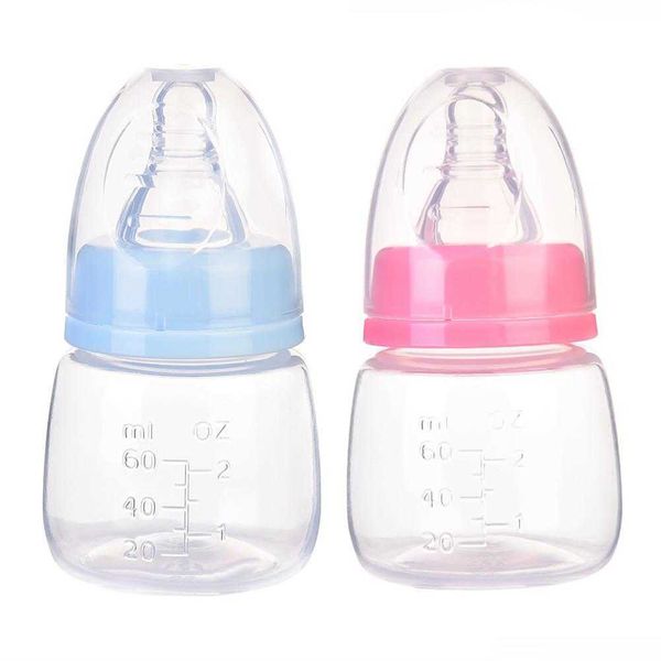 Bottiglie # 60ML Mini alimentazione portatile per neonato senza bisfenolo Una bottiglia per il latte con succo di cura del capezzolo per bambini sicura G220612