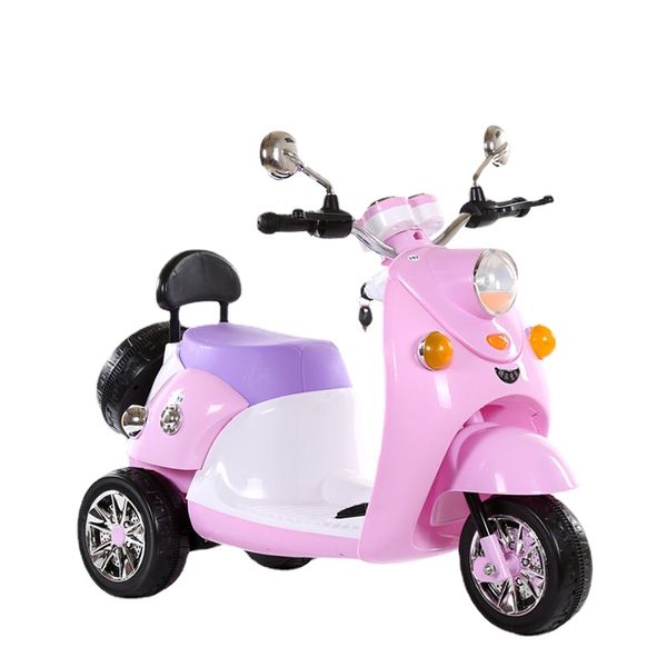 Carro de bebê elétrico infantil motocicleta pequena para crianças de 1 a 8 anos brinquedos ao ar livre carregamento motocicleta de jogo de três rodas em passeio