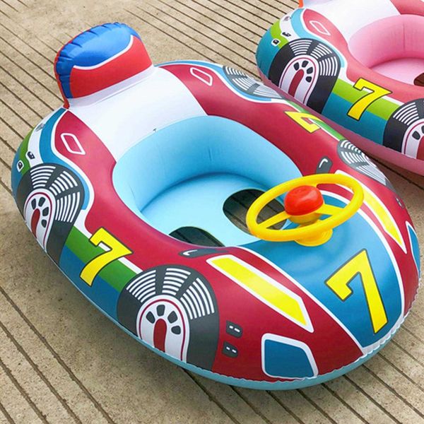 Flutuadores Tubos Assento flutuante inflável em forma de carro bebê crianças Anel de natação acessórios interessantes brinquedos de piscina P230612