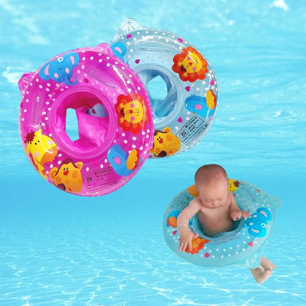 Tubos flutuantes infláveis Assento de segurança de alça dupla flutuante inflável brinquedo aquático para bebês anel de natação P230612