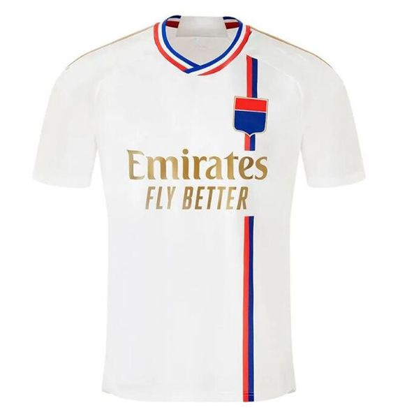 2023 Lyon Tops Fußballtrikots Sweatshirt TETE OL 4. Blau AOUAR TAGLIAFICO Fußballtrikots 23 24 Neu Maillot de Foot TRAORE Chandal Futbol Mann Kinder Kits Ausrüstung