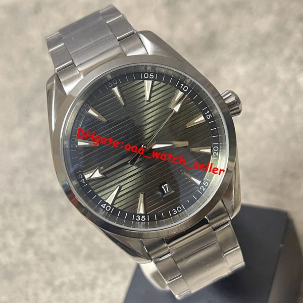 Orologi da uomo di lusso fabbrica TT 41mm Sea-M 150 quadrante verde 8900 movimento meccanico automatico acciaio inossidabile trasparente retro zaffiro orologi da polso sportivi da uomo