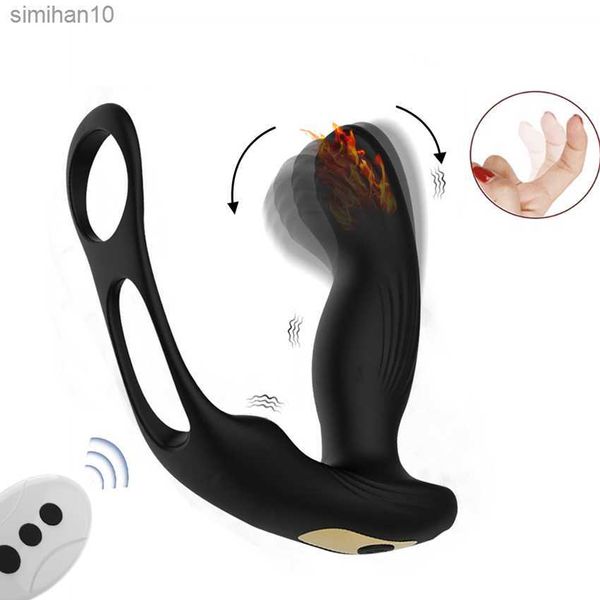 Männlich Silikon Anal Vibrator Butt Plug Verzögerte Ejakulation Cock Ring Prostata Massagegerät Dildo Masturbator Für Männer Gaysex Erwachsene Spielzeug L230518