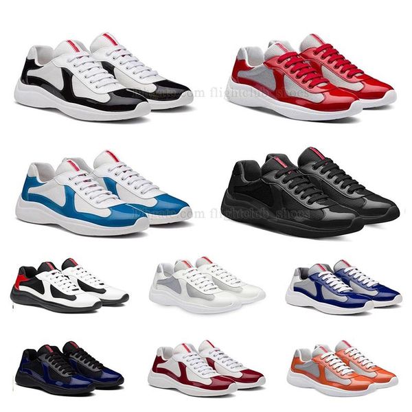 pradaa shoe prades scarpe casual America Cup Sneakers basse da uomo firmate scarpe da corsa atletiche soft out office Mesh Lace-up flat prad prads Outdoor Runner Trainer 【code ：L】