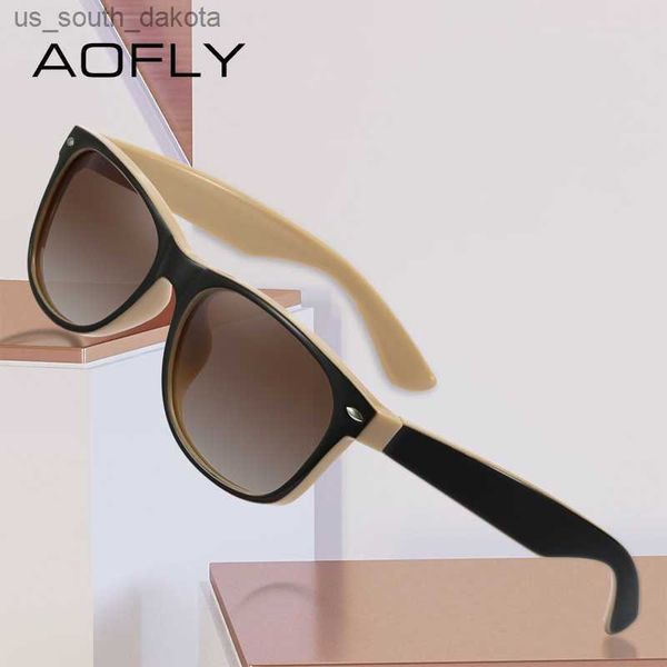 Aofly прямоугольник поляризованные солнцезащитные очки Женщины мужские винтажные путешествия против блеска зеркал солнцезащитные очки мужчины UV400 Zonnebril Dames L230523