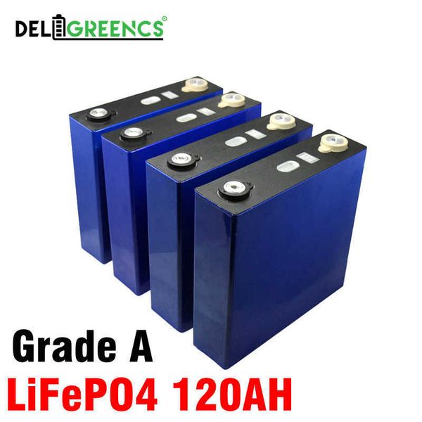 Grau A LiFePO4 120AH LFP Bateria 24V Lítio Fosfato Prismático LiPO 48V Bateria para RV Armazenamento de Energia Solar Célula fresca