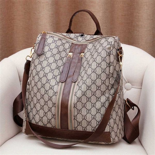 Mochila Feminina 2023 Nova Bolsa Feminina Versátil Moda e Casual Uso Duplo Mochila Mochila Feminina de Grande Capacidade 60% Venda Outlet de Fábrica