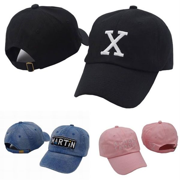 Mode Brief X Strap zurück Caps Martin Designer Hüte Männer Frauen Sport Snapback Baseball Cap Hip Hop Einstellbare Hat222p