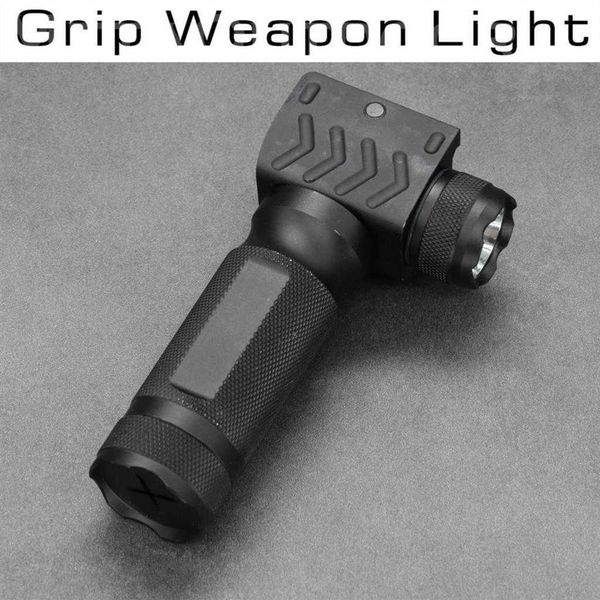 Fore Grip Light tático com suporte de trilho Weaver Picatinny de 20 mm para acessórios de caça Airsoft 280h