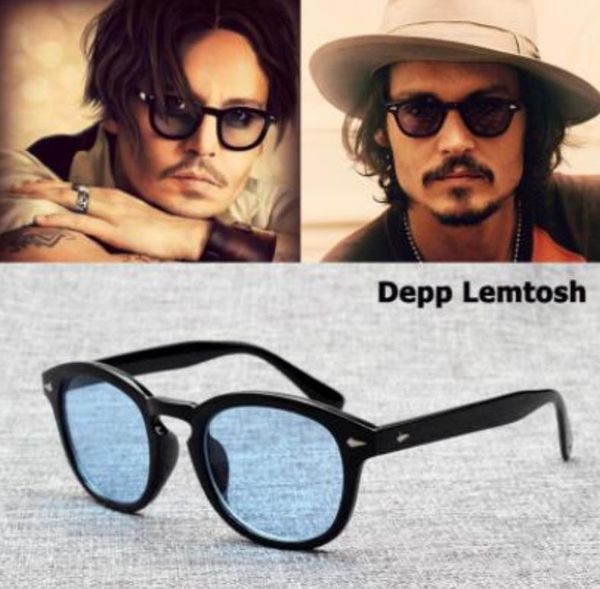 Fashion Design all'ingrosso S M L Frame Un sacco di colori Polizied Lens Occhiali da sole Lemtosh Johnny Depp Occhiali da vista Arrow Rivet 1915 Con custodia