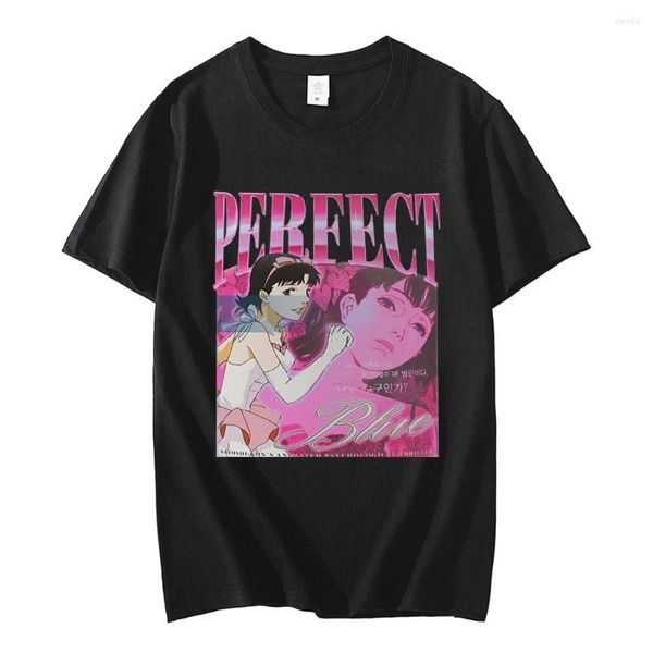 T-shirt da uomo Anime Perfect Blue Girl Camicia con stampa grafica Mima Kirigoe T-shirt casual da uomo in cotone con estetica vintage da donna