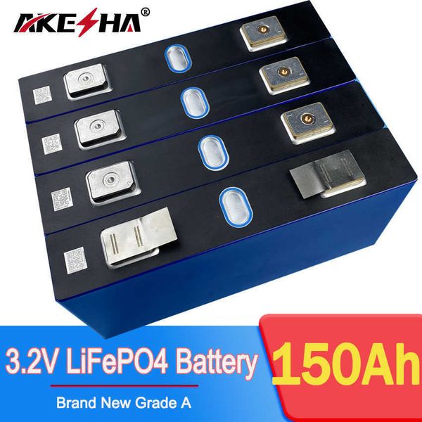 100% новый аккумулятор Lifepo4 150 Ач, 3,2 В, аккумуляторная батарея, солнечная энергетическая система для источника питания для хранения энергии 12 В, 24 В, 48 В