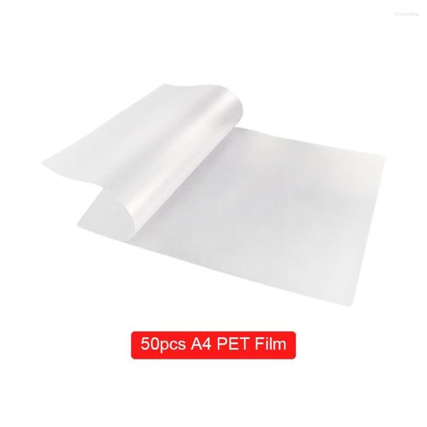 Kits de recarga de tinta 50 peças A4 DTF Filme PET Transferência de calor para impressora de impressão direta Dupla face fosca
