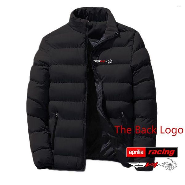 Felpe con cappuccio da uomo Aprilia Racing RSV4 Uomo Inverno Semplicità Moda Vestiti imbottiti in cotone Casual Colletto rialzato Slim Fit Tinta unita Top Coat