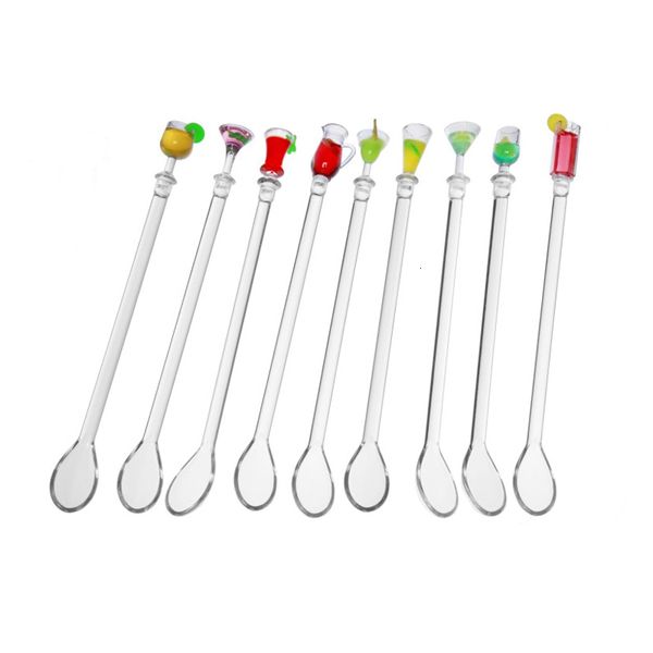 Çubuk Araçlar Kokteyl Seçiyor Şarap Cam Art Buz Köfle Swizzle Stick Akrilik Karıştırma Çubuk Meyve Suyu Karıştırıcılar Karıştırma Araçları 10PCLOT 230612