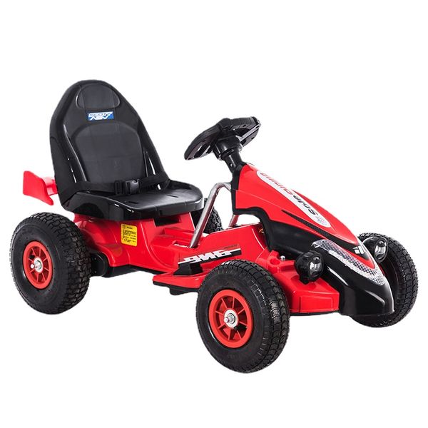 Kinder-Elektroauto, Doppelantrieb, Allrad-aufblasbarer Gummireifen-Antrieb, Kart, ferngesteuertes Elektroauto für Kinder, zum Mitfahren