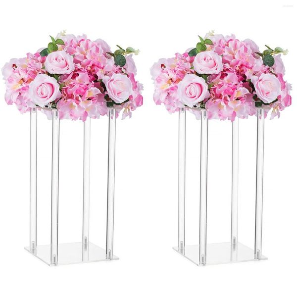 Decorazione per feste 40 cm Vaso per fiori in acrilico Centrotavola trasparente Matrimonio Colonne floreali di lusso per matrimoni
