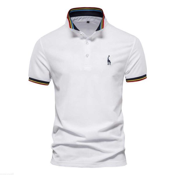 Polos masculinos Summer Polo T shirt para homens bordados casuais manga curta Golf Polo Shirts Homme White Ropa Hombre Roupas de alta qualidade para homens Novo