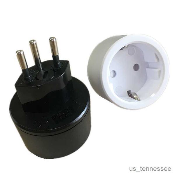 Plugue adaptador de tomada Travel Europ TO Swiss plugs 250V para elétrico com fusível R230612