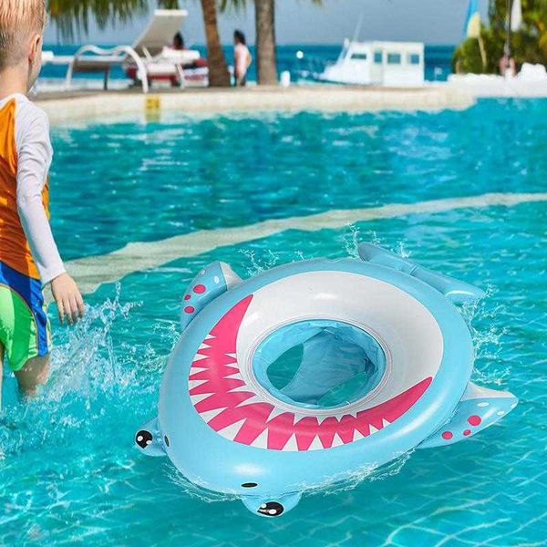 Floats Tubes Aufblasbares Babyschwimmen mit Sonnensitz Schwimmringtrainer Sicher verdicktes schwimmendes Poolspielzeug im Freien im Sommer P230612