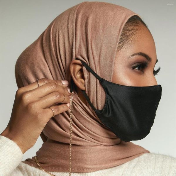 Cachecóis 2023 Design Instantâneo Hifab Professionds Cachecol Feminino Xale Algodão Jersey Hijabs Fone de Ouvido Furo de Ouvido Hijab