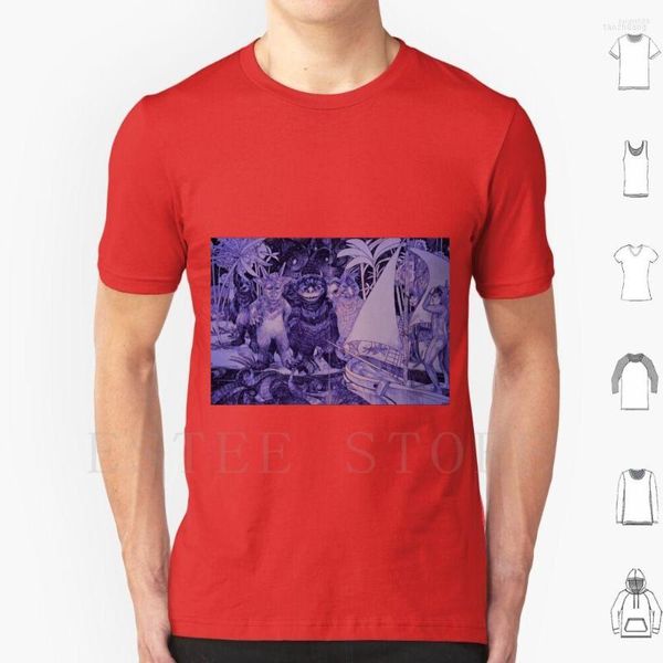 Camisetas masculinas Where The Wild Things Are Camisa masculina de algodão Estampa DIY Wherethewildthingsare Wildthings Max Wildmax Starrynight