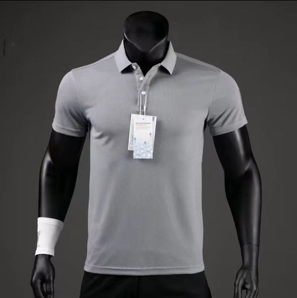 2023 Designer da uomo Silver Ion risvolto sport velocità polo in seta ghiaccio secco estate donne slim fit con lo stesso top casual T-shirt