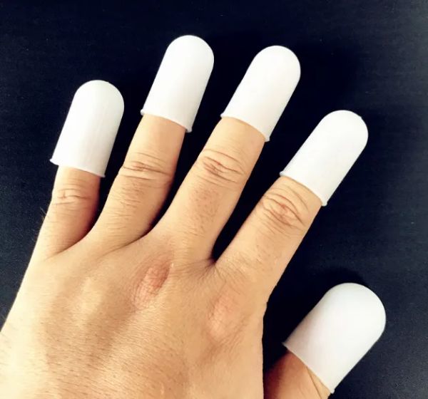 Anti-Scottatura Food Grade Silicone Finger Cover Ring Isolamento resistente al caldo Anti-Skid Finger Protector Barbecue Punta delle dita Artefatto 5 pezzi / set